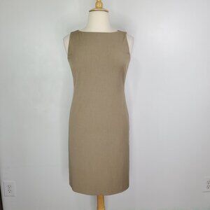 Studio by London Times Sleeveless Brown Sheath Career Classic Dress Size 14